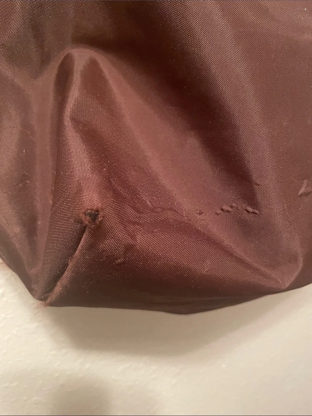 Longchamp Brown Nylon Tote with Tan Leather Trim